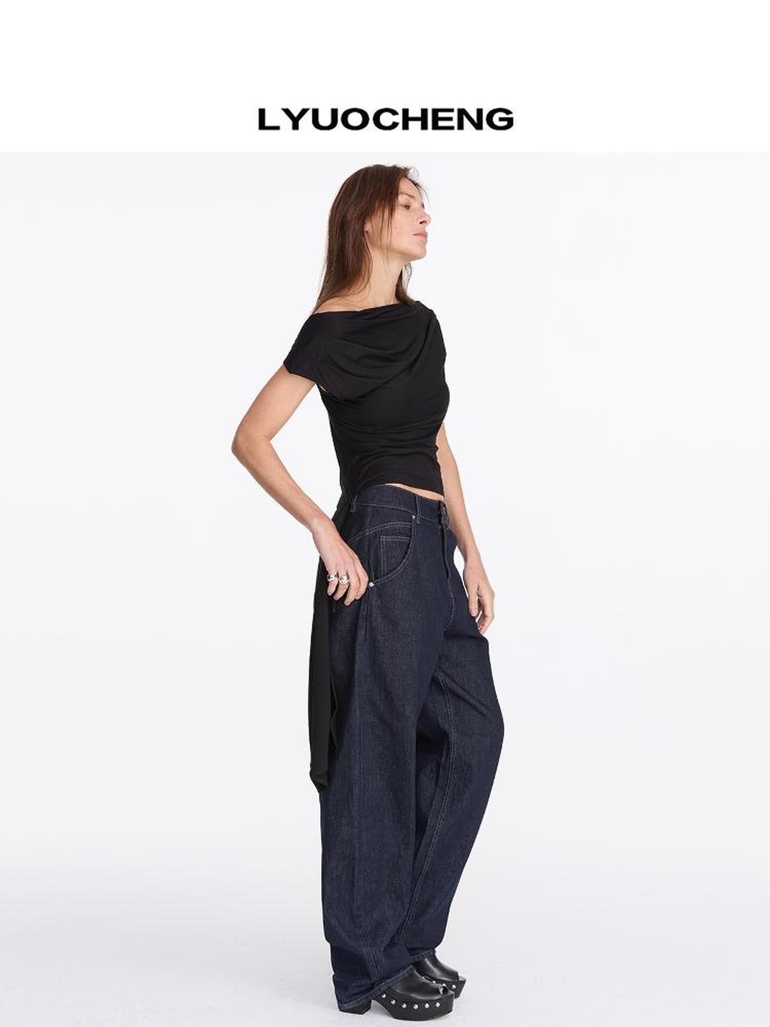 Asymmetric V-neck Sleeveless Top