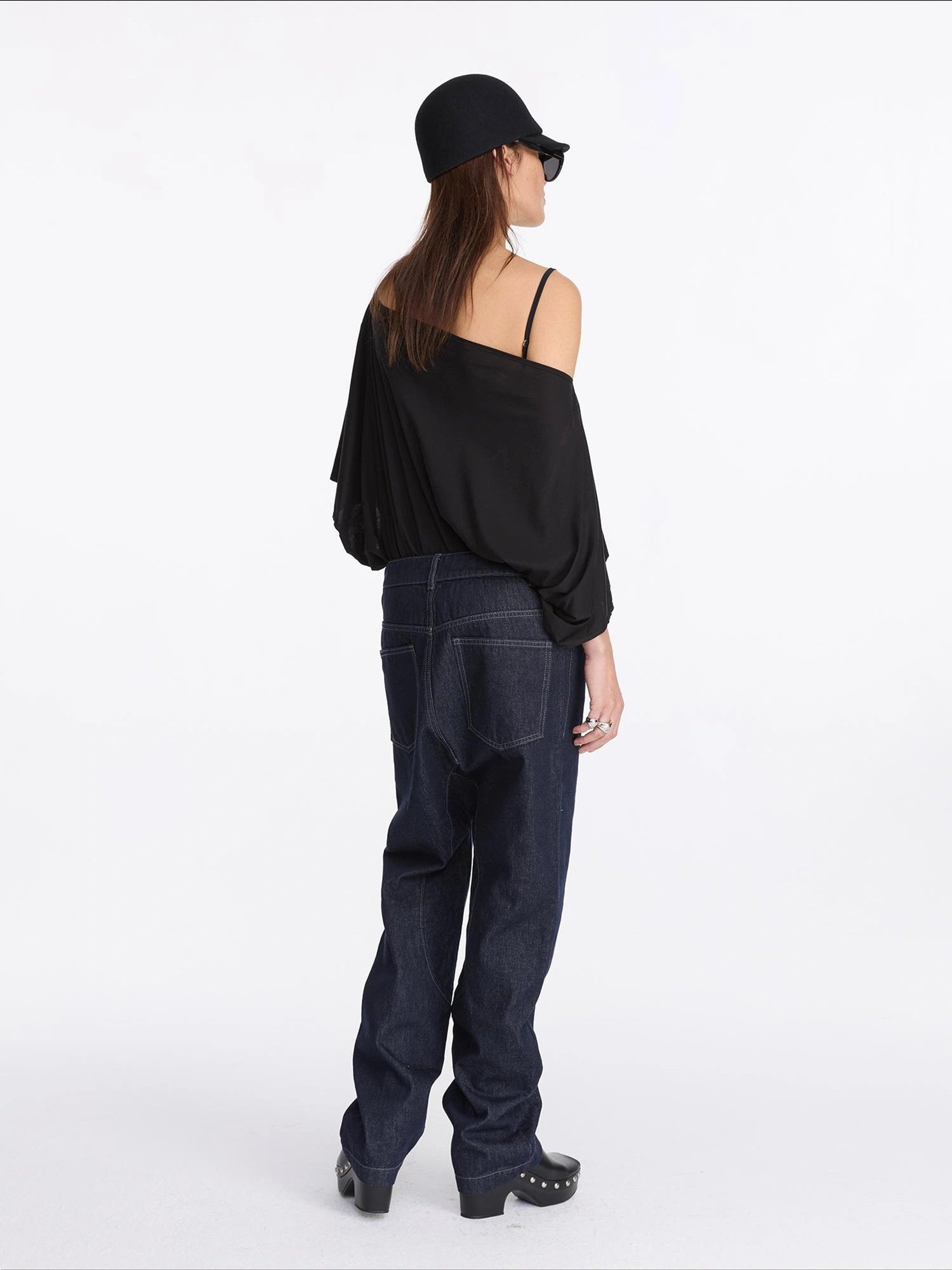 LYUOCHENG Asymmetrical Cold Shoulder Sun Protection Blouse