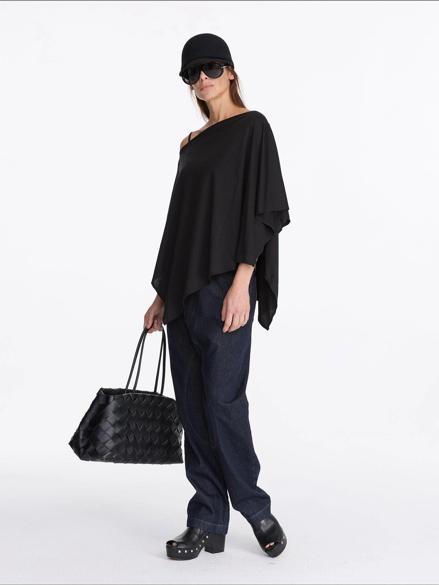 LYUOCHENG Asymmetrical Cold Shoulder Sun Protection Blouse
