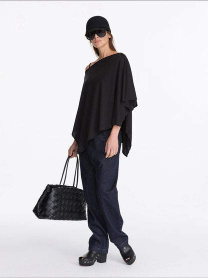 LYUOCHENG Asymmetrical Cold Shoulder Sun Protection Blouse