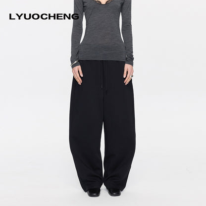 LYUOCHENG_Asymmetrical_Curved_Cut_Wide_Leg_High_Waist_Women&