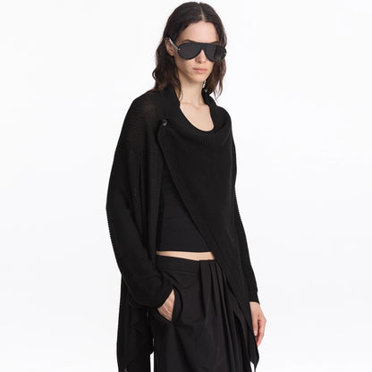 LYUOCHENG_Asymmetrical_Draped_Neck_Knit_Cardigan_MISSTT