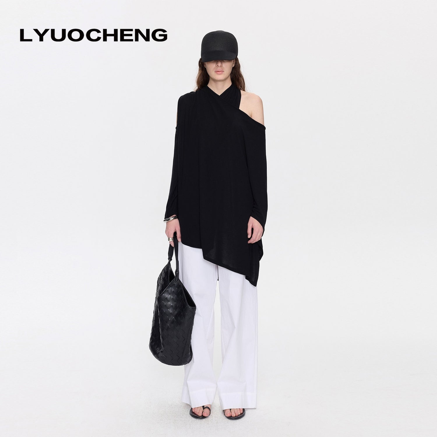 LYUOCHENG_Asymmetrical_Halter_Drape_Multiway_Women&