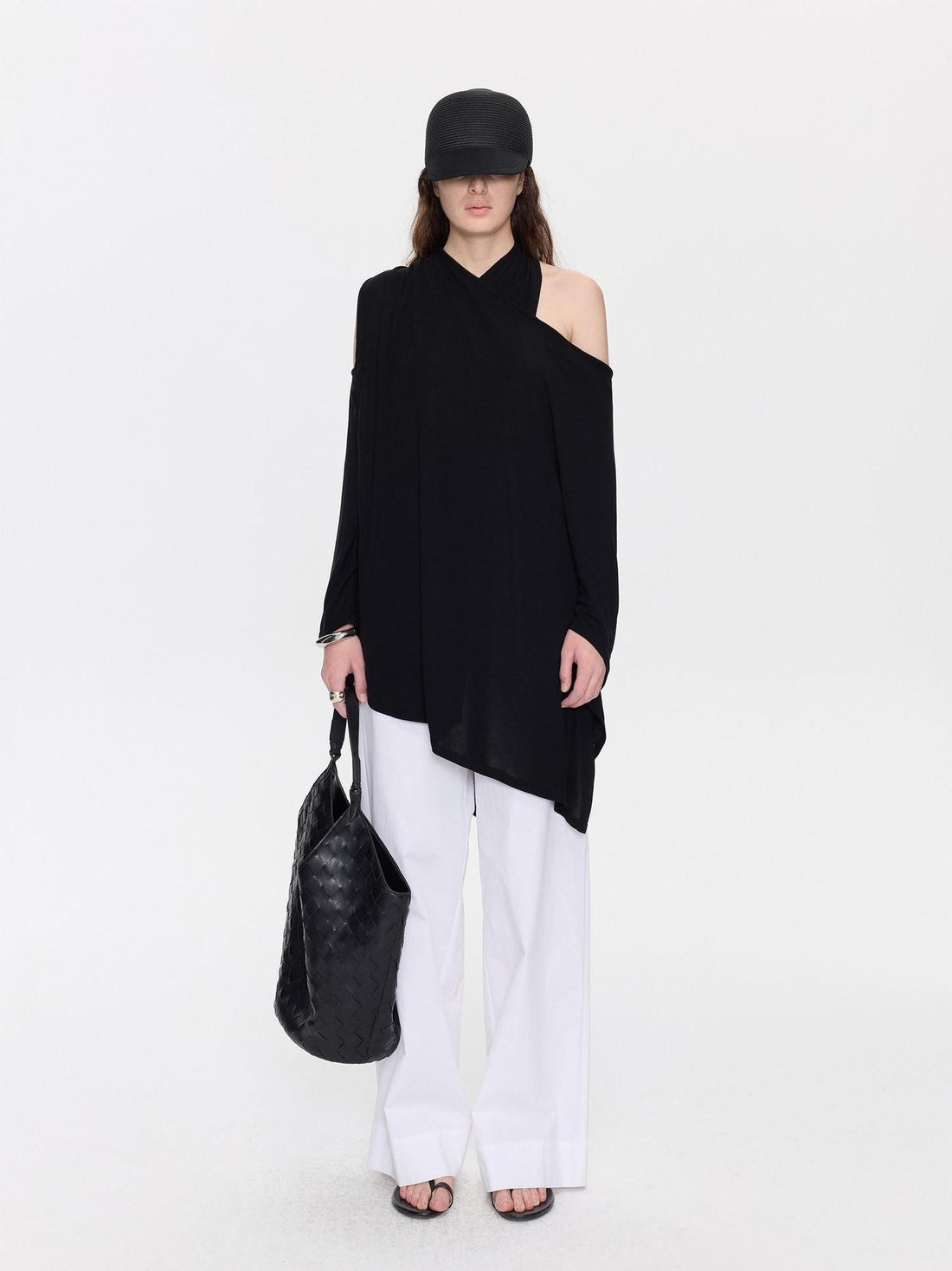 LYUOCHENG Asymmetrical Halter Drape Multiway Women&