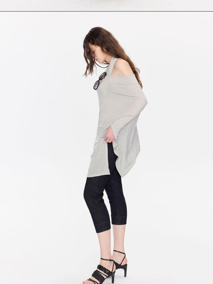 LYUOCHENG Asymmetrical Halter Drape Multiway Women&