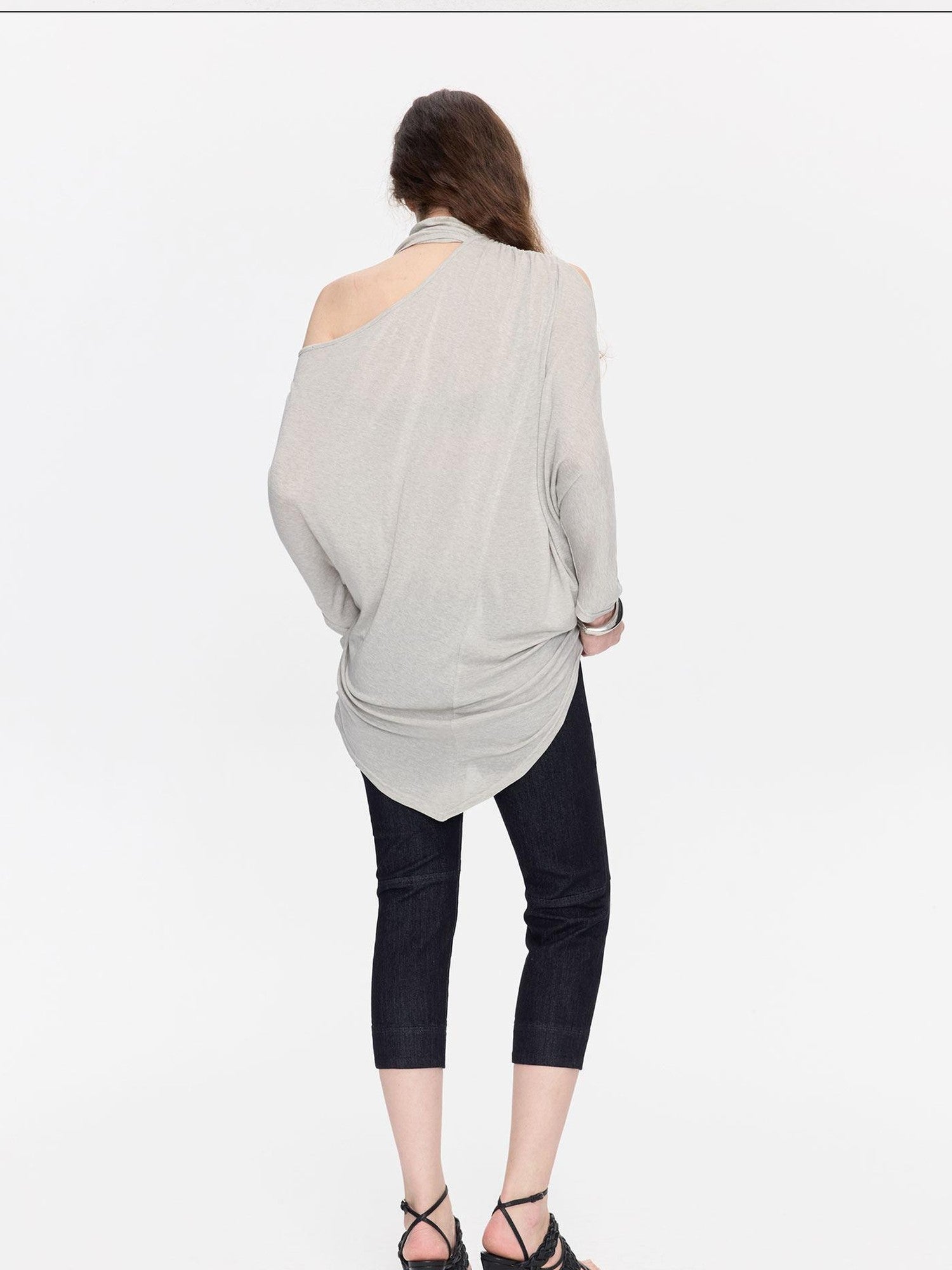LYUOCHENG Asymmetrical Halter Drape Multiway Women&