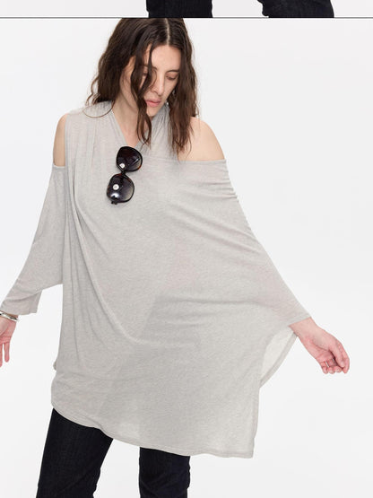 LYUOCHENG Asymmetrical Halter Drape Multiway Women&