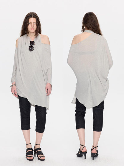 LYUOCHENG Asymmetrical Halter Drape Multiway Women&