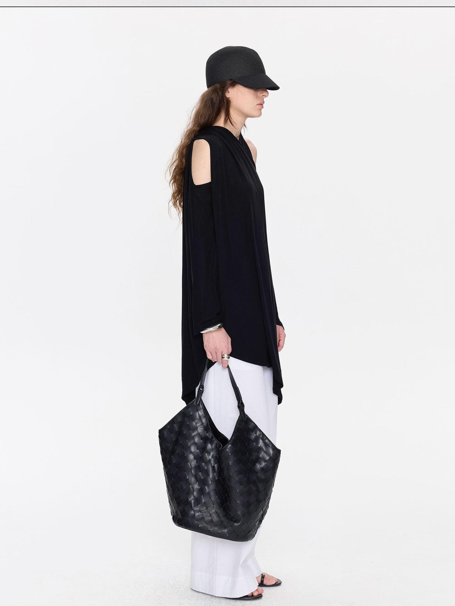 LYUOCHENG Asymmetrical Halter Drape Multiway Women&