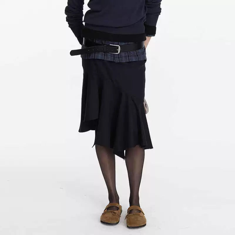 LYUOCHENG_Asymmetrical_Hem_Flounce_Skirt_in_Navy_MISSTT