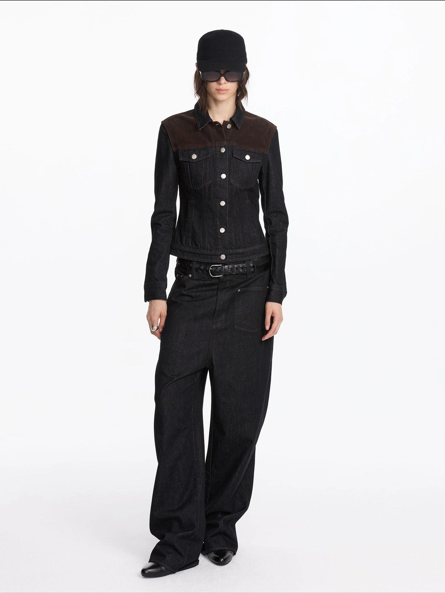 Asymmetrical Inverted Raw Denim Jeans