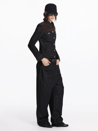 Asymmetrical Inverted Raw Denim Jeans