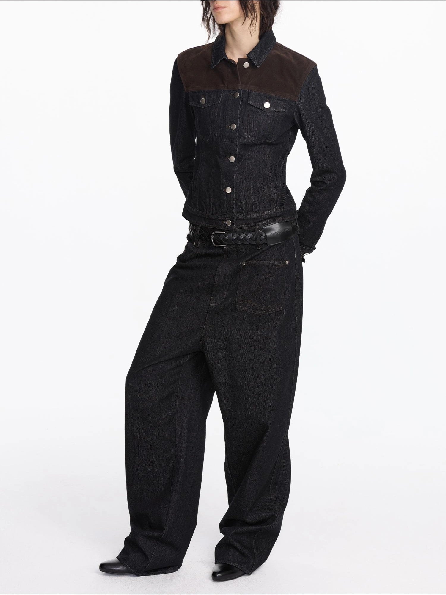 Asymmetrical Inverted Raw Denim Jeans