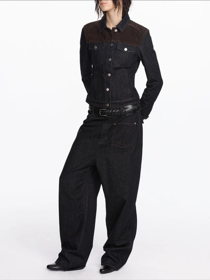 Asymmetrical Inverted Raw Denim Jeans