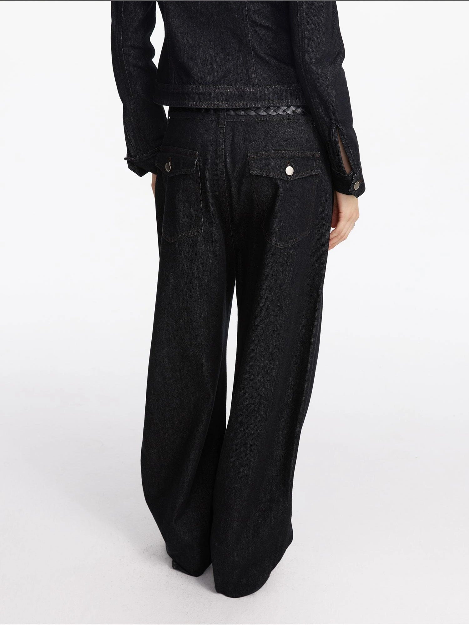Asymmetrical Inverted Raw Denim Jeans