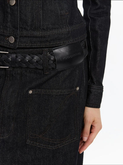 Asymmetrical Inverted Raw Denim Jeans