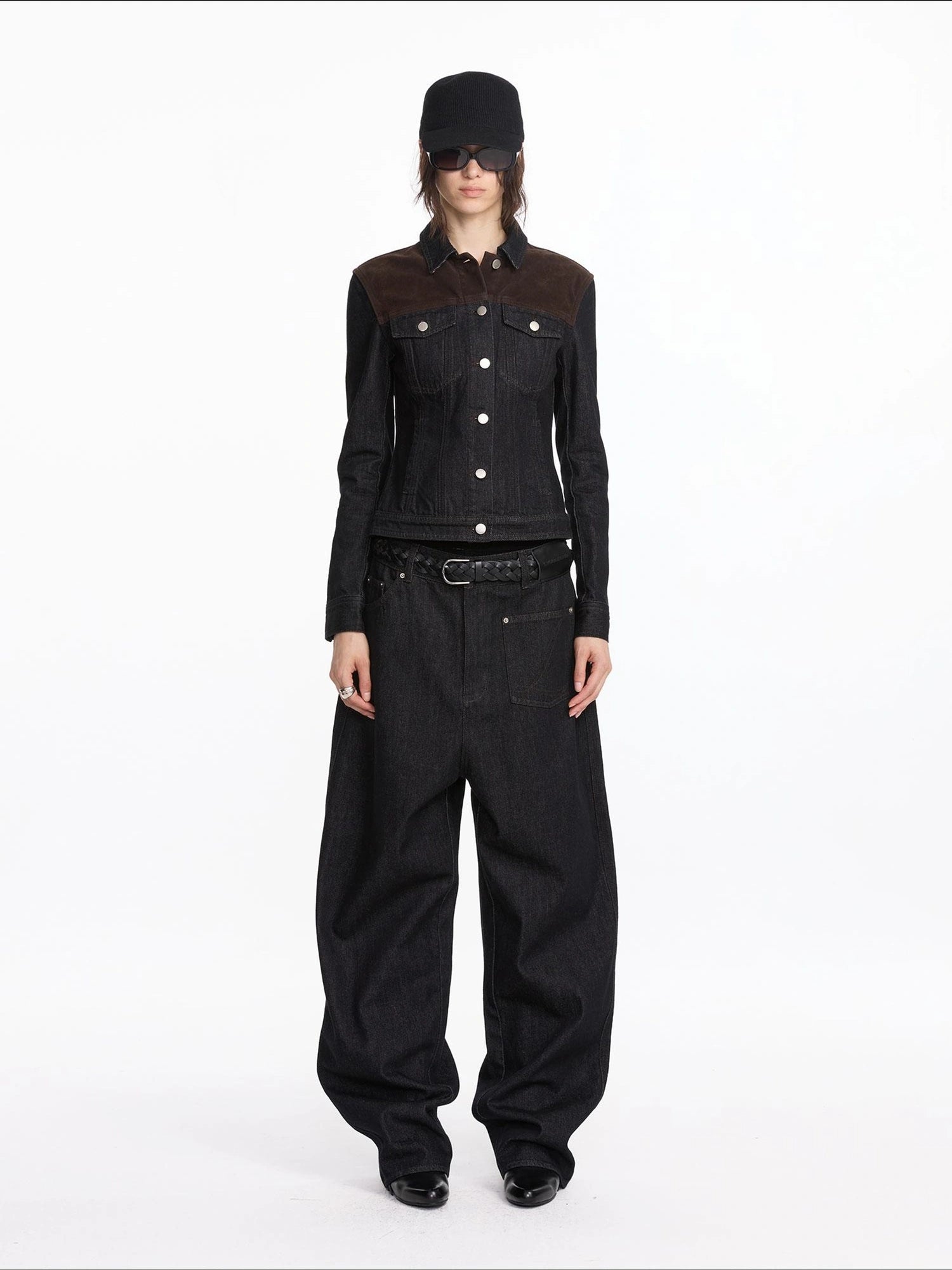 Asymmetrical Inverted Raw Denim Jeans