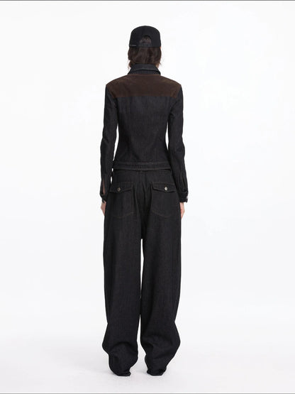 Asymmetrical Inverted Raw Denim Jeans
