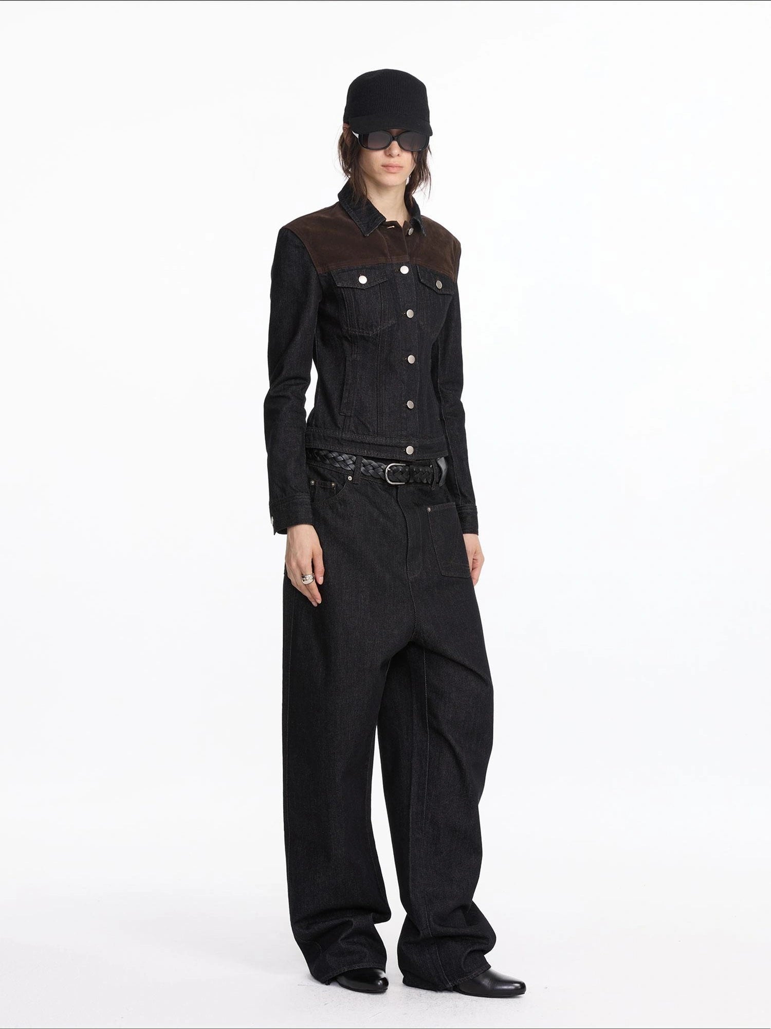 Asymmetrical Inverted Raw Denim Jeans