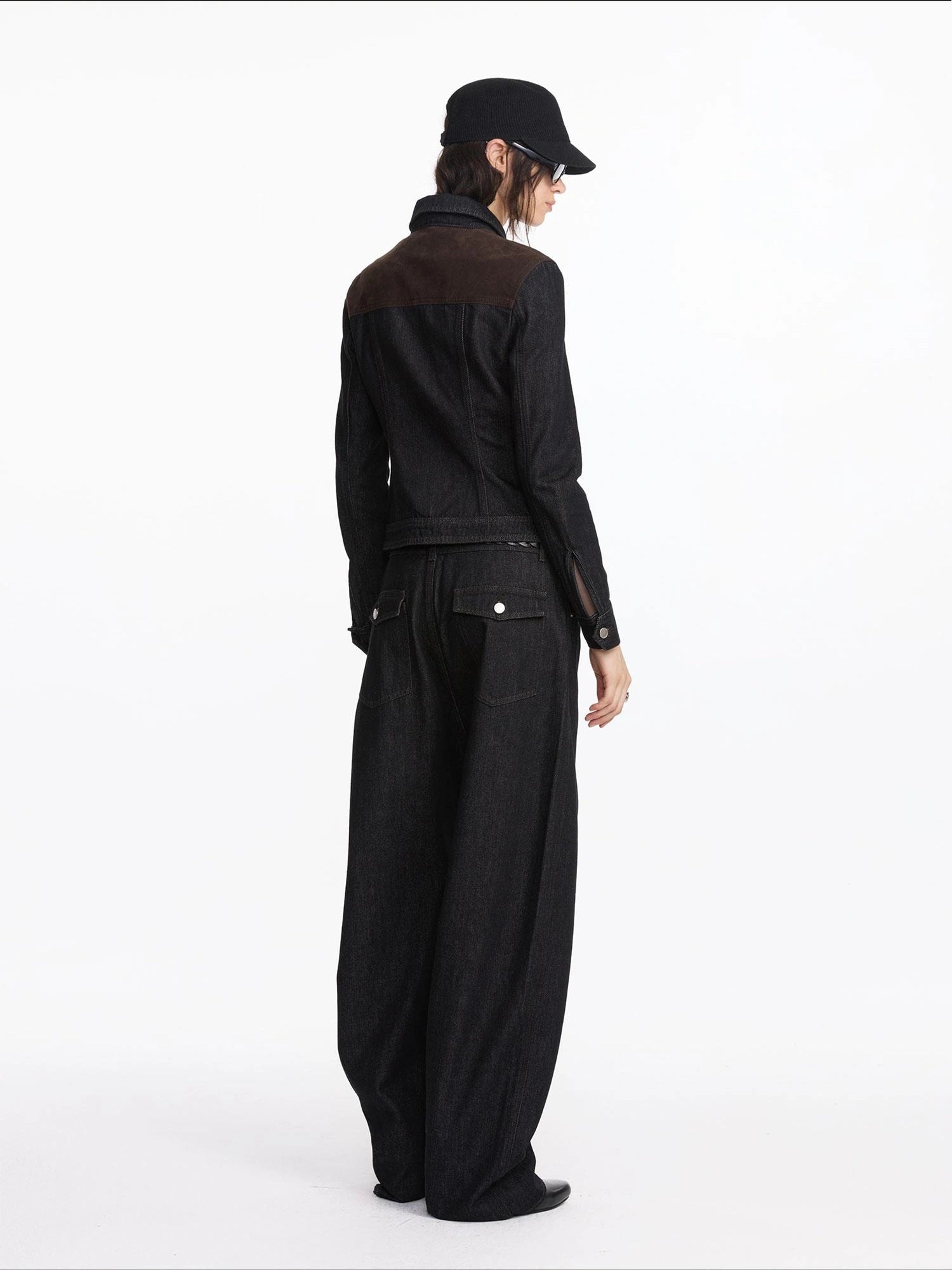 Asymmetrical Inverted Raw Denim Jeans