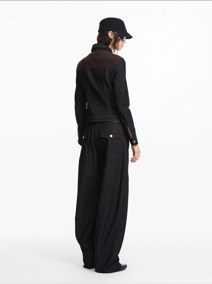 Asymmetrical Inverted Raw Denim Jeans