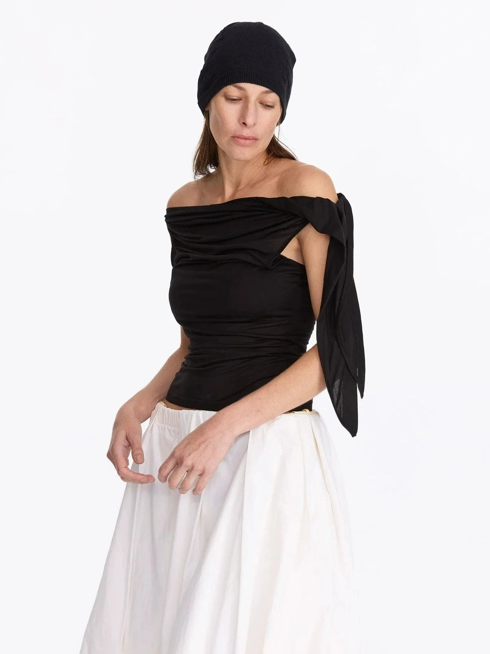 LYUOCHENG Asymmetrical Knot Sleeveless Top