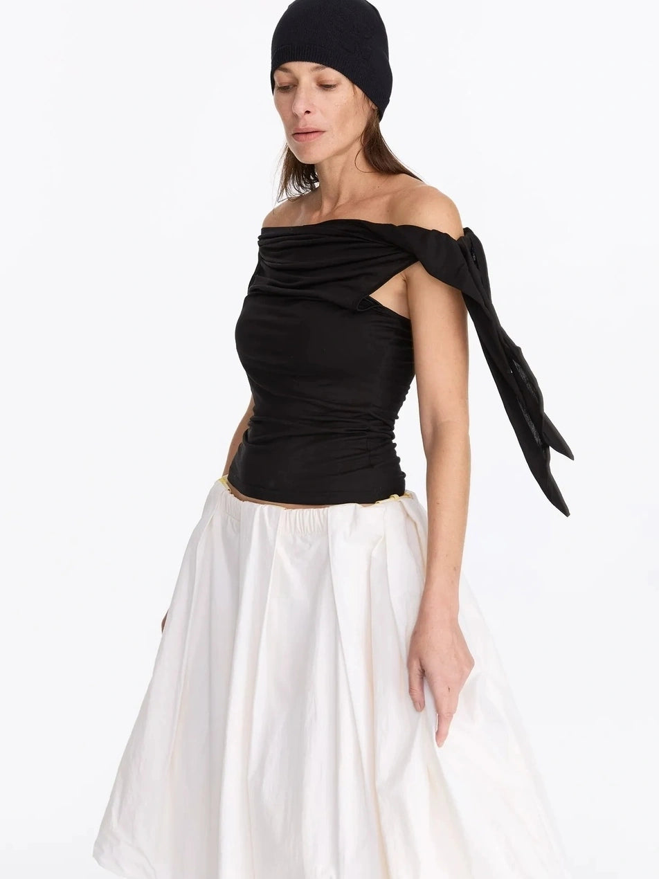 LYUOCHENG Asymmetrical Knot Sleeveless Top