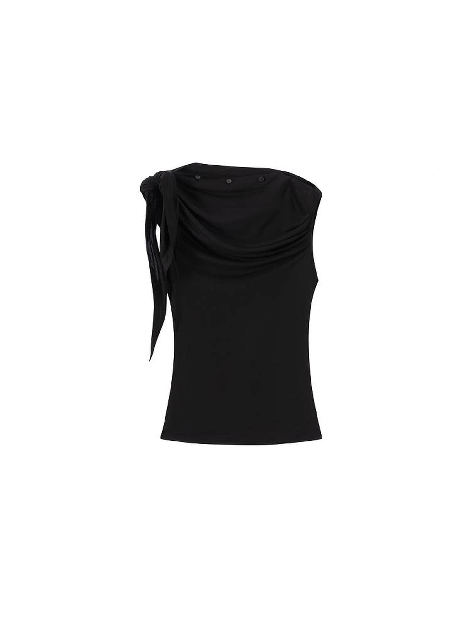 LYUOCHENG Asymmetrical Knot Sleeveless Top