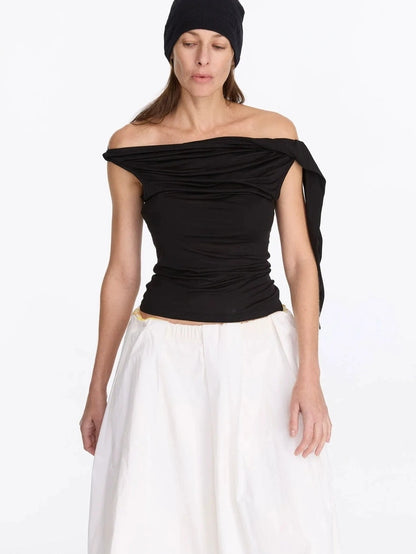 LYUOCHENG Asymmetrical Knot Sleeveless Top