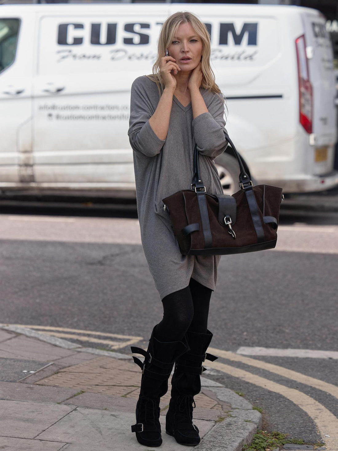 LYUOCHENG Asymmetrical V-neck Cocoon Solid Women&