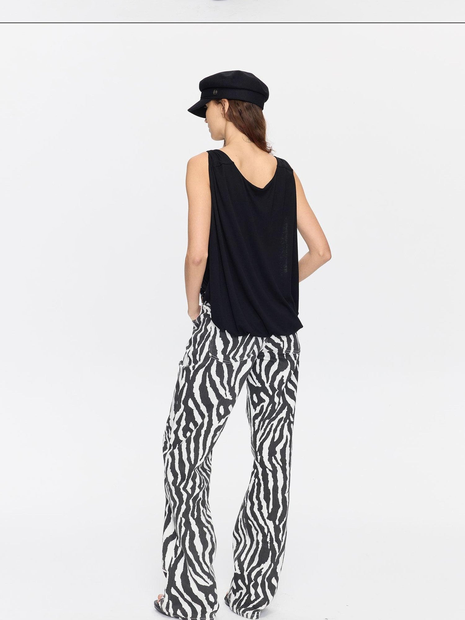 LYUOCHENG Backless Cross Cape V-neck Strappy Loose Breathable Women&