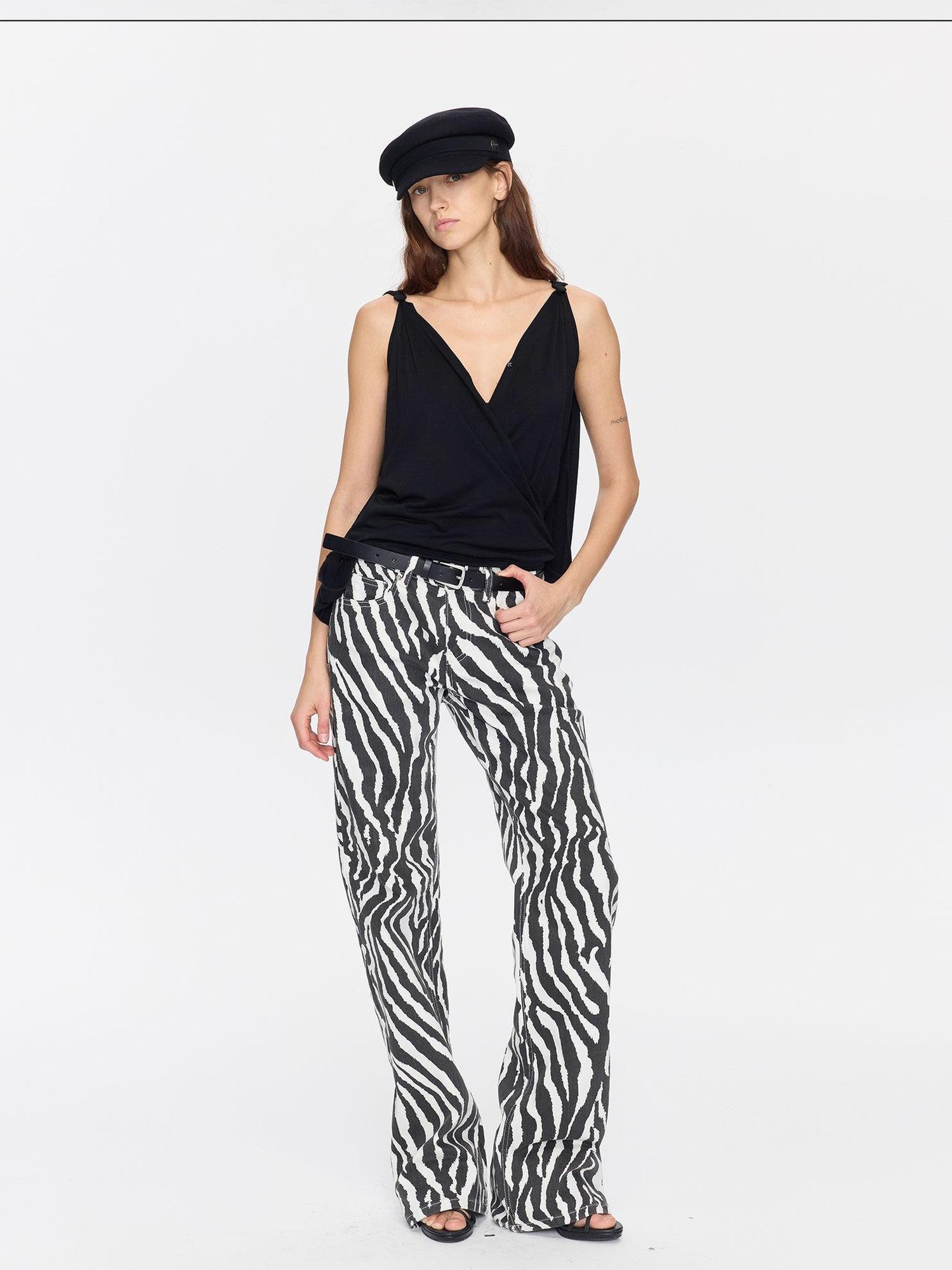 LYUOCHENG Backless Cross Cape V-neck Strappy Loose Breathable Women&