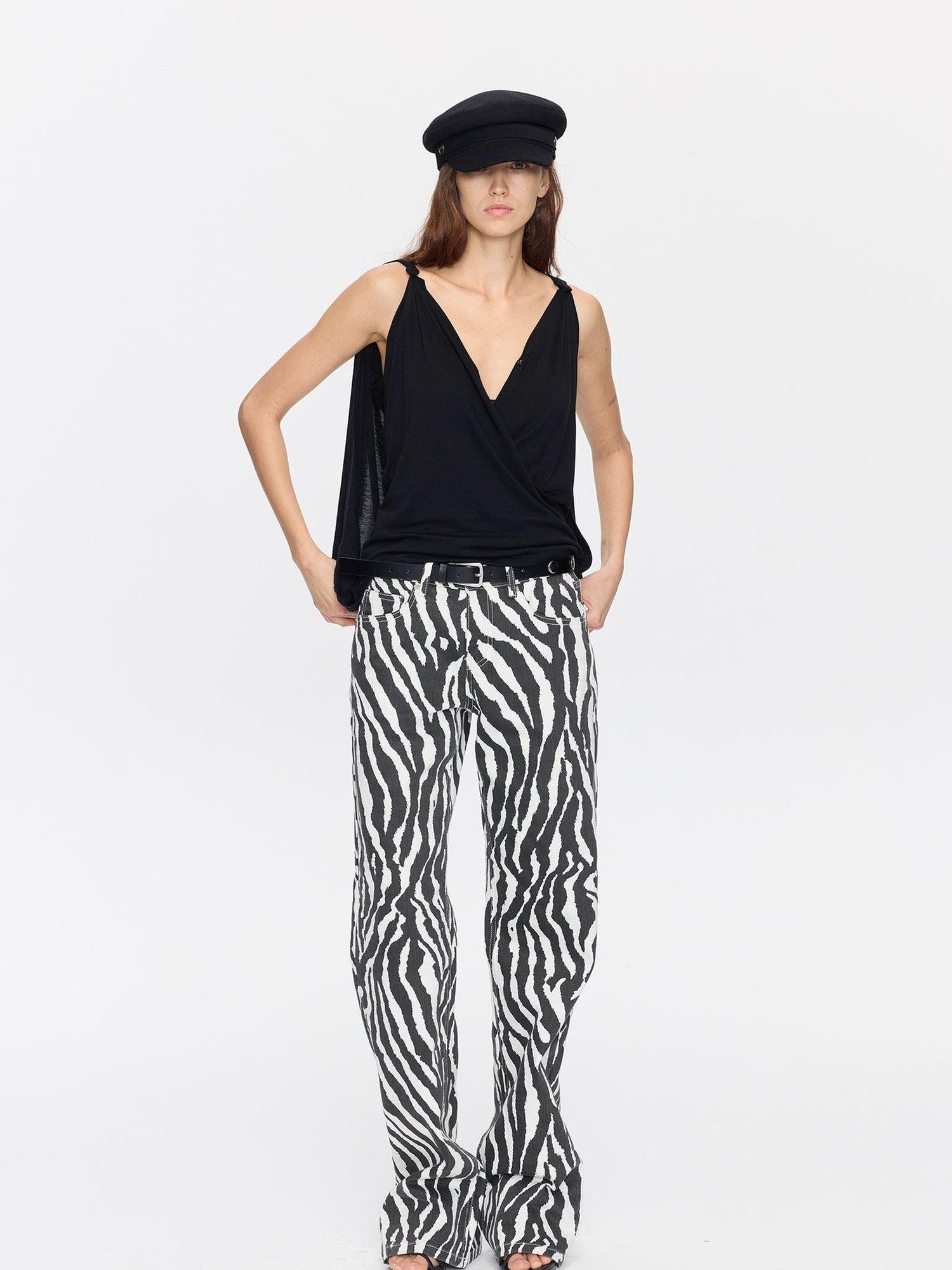LYUOCHENG Backless Cross Cape V-neck Strappy Loose Breathable Women&
