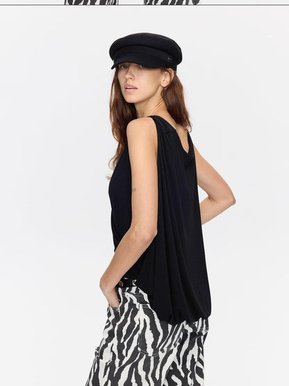 LYUOCHENG Backless Cross Cape V-neck Strappy Loose Breathable Women&