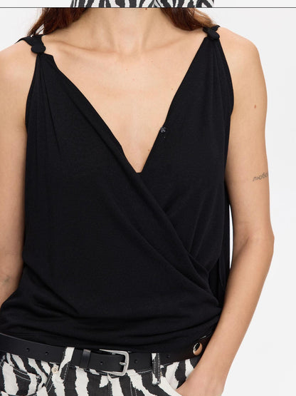 LYUOCHENG Backless Cross Cape V-neck Strappy Loose Breathable Women&