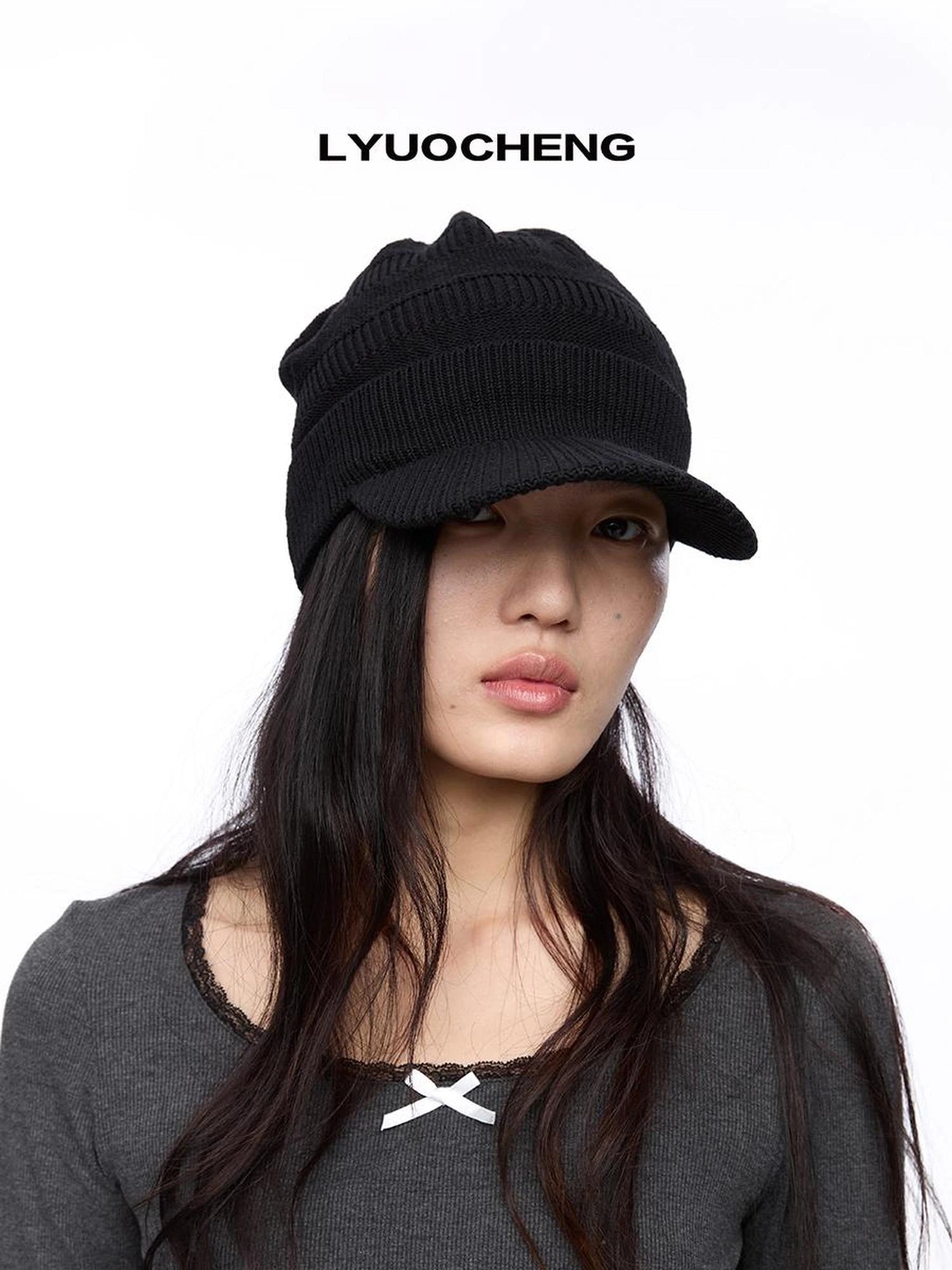 LYUOCHENG Bamboo Fiber Wide Brim Knit Sun Hat