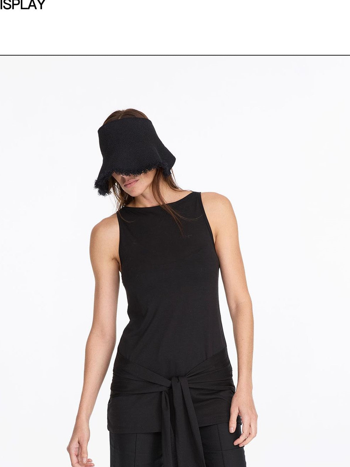 LYUOCHENG Black Asymmetrical Tie Racerback Women&
