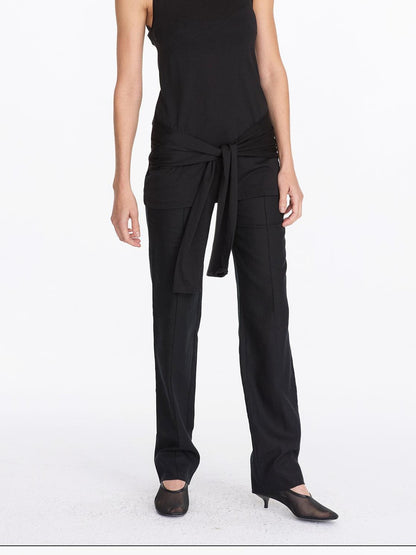 LYUOCHENG Black Asymmetrical Tie Racerback Women&