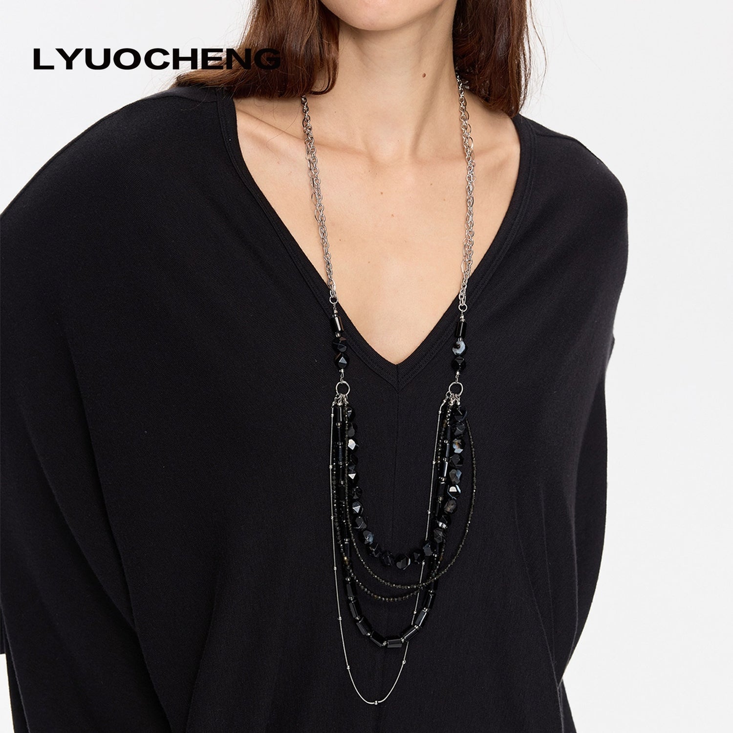 LYUOCHENG_Black_Beaded_Adjustable_Multi_Layer_Women&