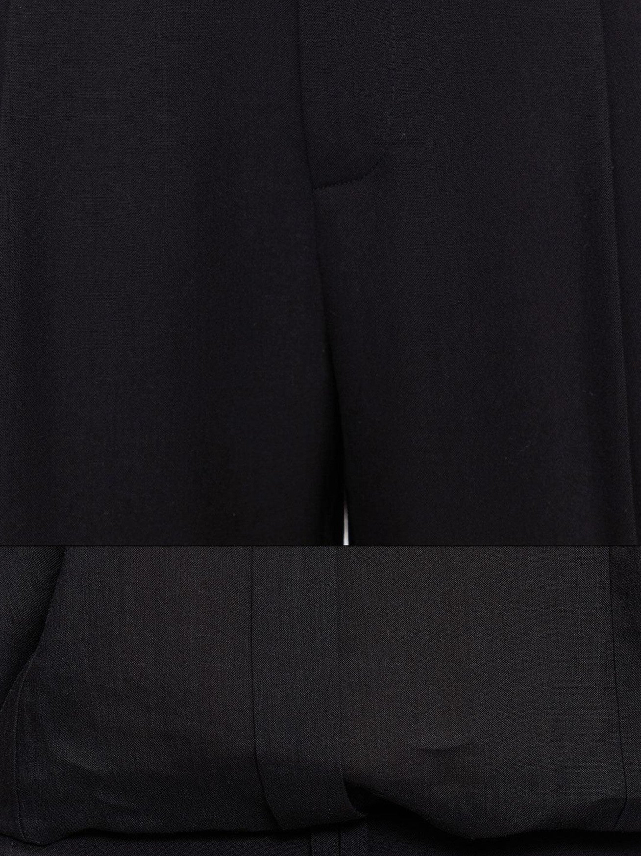 LYUOCHENG Black Classic Casual Cropped Low Rise Women&