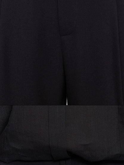 LYUOCHENG Black Classic Casual Cropped Low Rise Women&