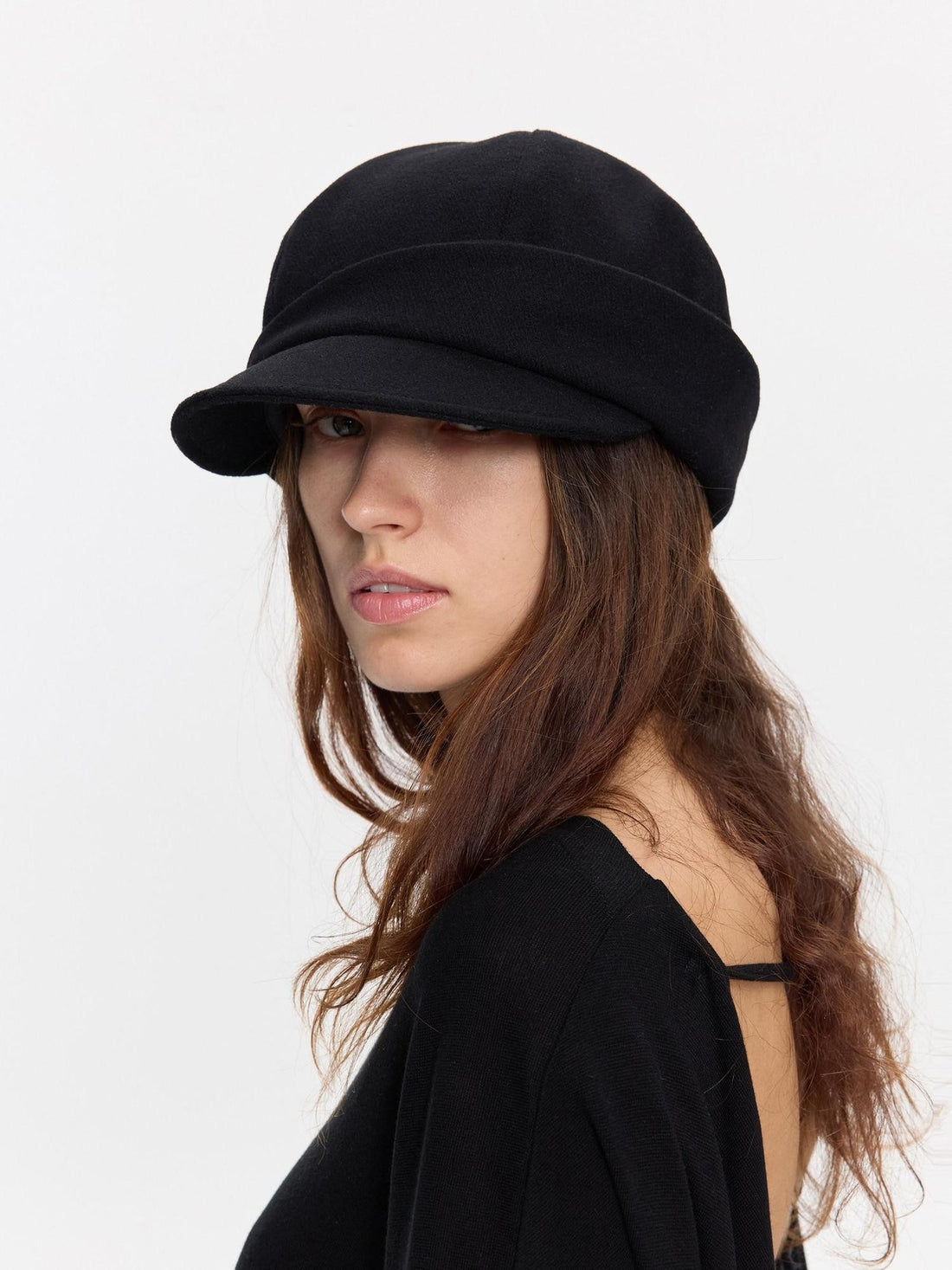 LYUOCHENG Black Cuffed Wool Women&