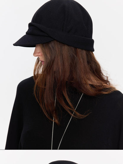 LYUOCHENG Black Cuffed Wool Women&