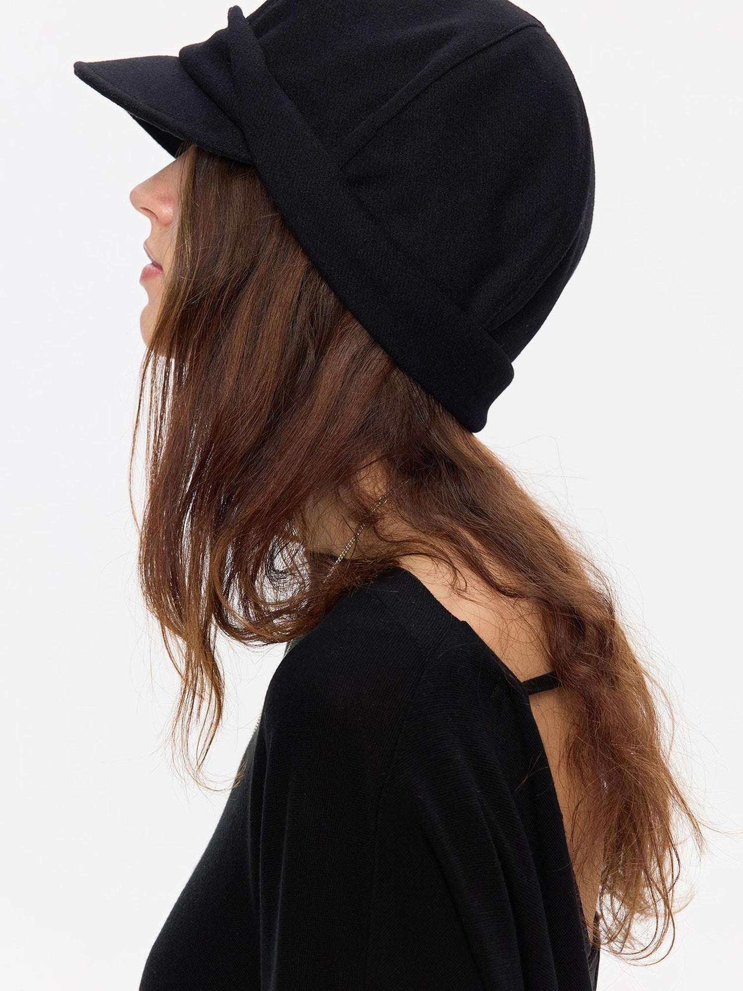 LYUOCHENG Black Cuffed Wool Women&