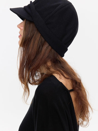 LYUOCHENG Black Cuffed Wool Women&