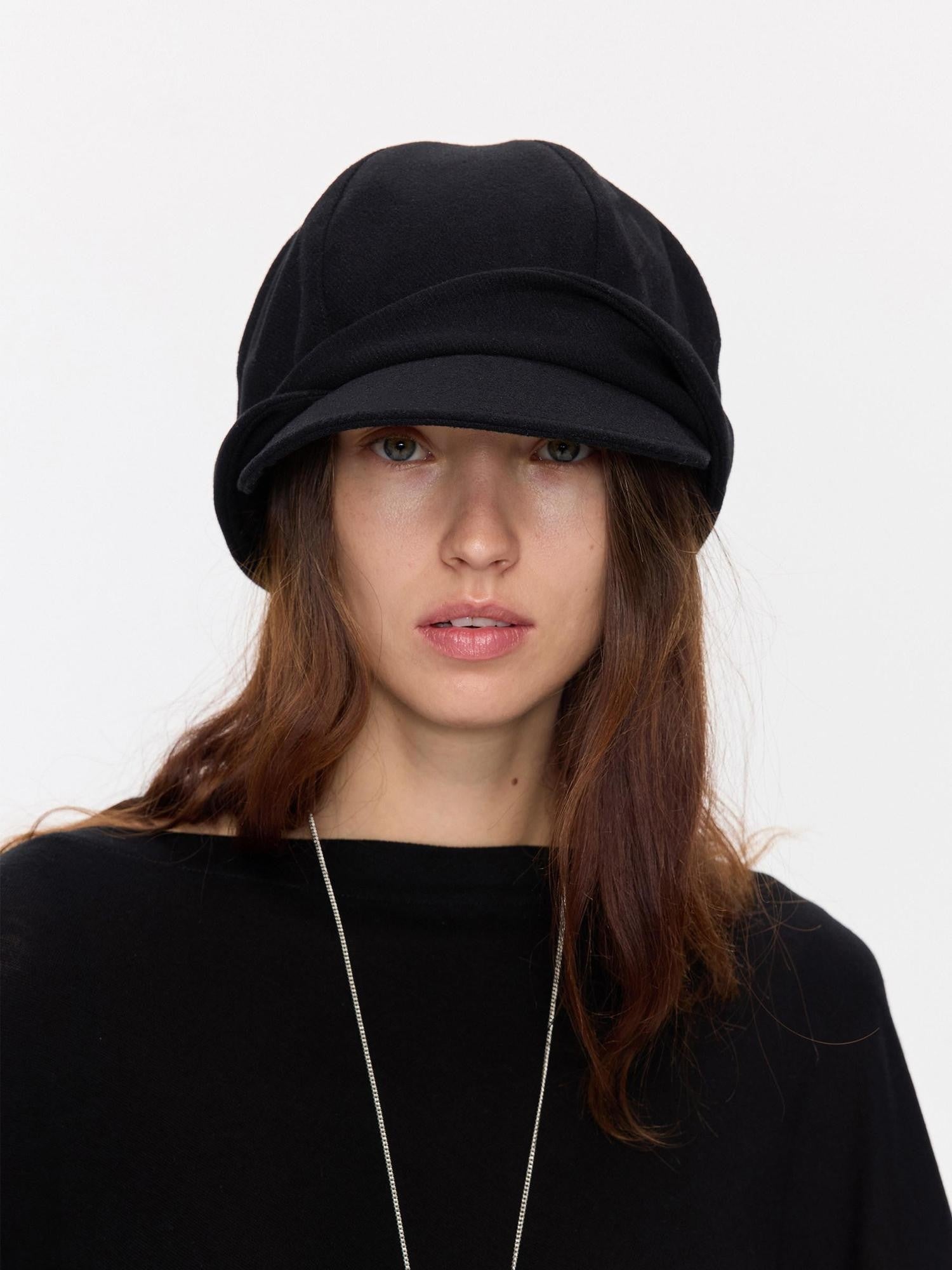 LYUOCHENG Black Cuffed Wool Women&
