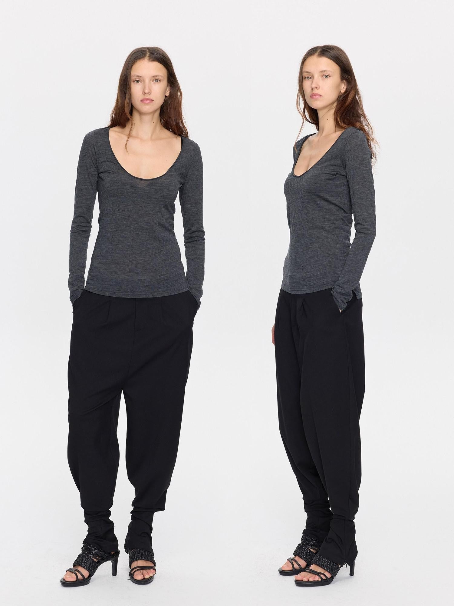 LYUOCHENG Black Equestrian Low Waist Tapered Women&