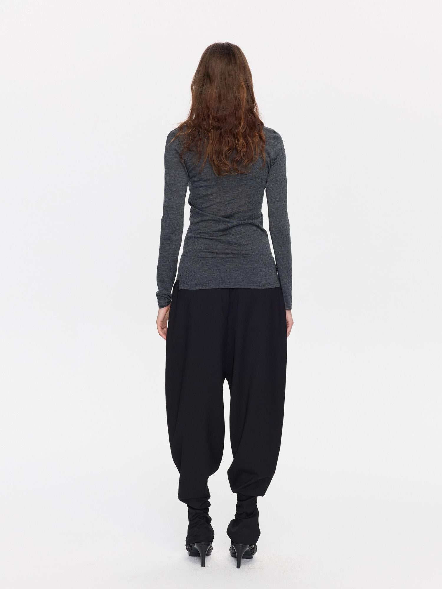 LYUOCHENG Black Equestrian Low Waist Tapered Women&