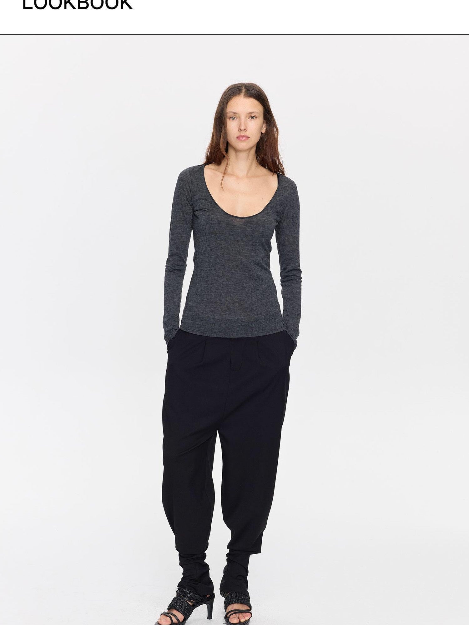 LYUOCHENG Black Equestrian Low Waist Tapered Women&