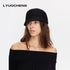 LYUOCHENG_Black_Knitted_Structured_Pleated_Wide_Brim_Women&